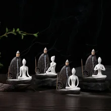 Новая керамическая курильница с обратным потоком для йоги, конусы для благовоний, полотенца, держатель для благовоний, офисные украшения, чайный домик, домашний декор