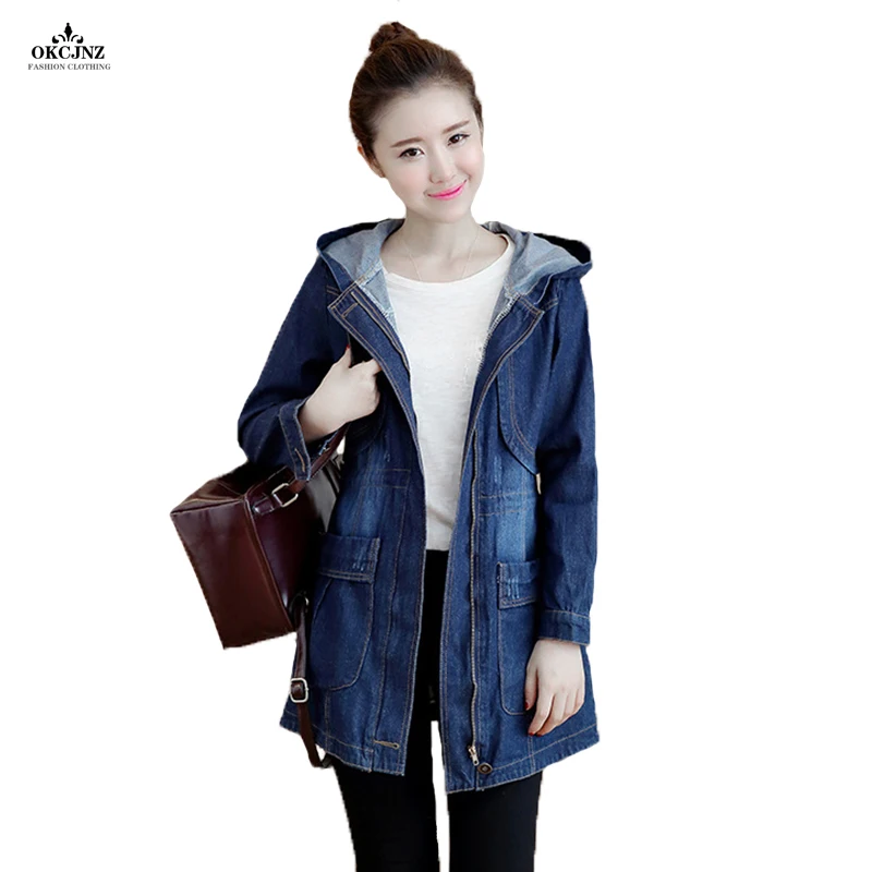 2019 новые женские джинсовые куртки больших размеров свободная тонкая джинсовая