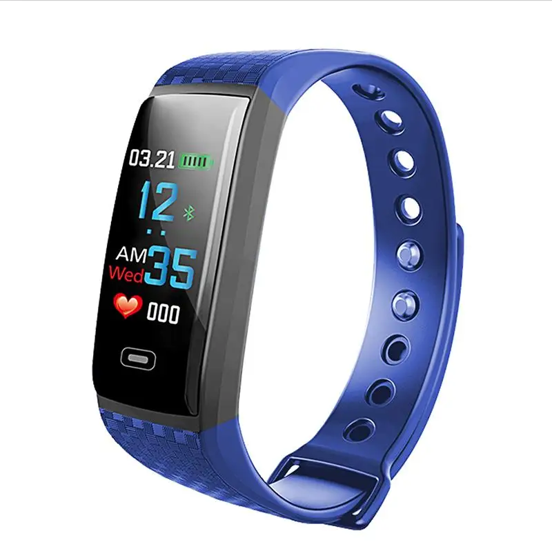 Браслет для смарт-часов крови Давление монитор сердечного ритма Smartwatch Водонепроницаемый gps Фитнес трекер Для мужчин Для женщин детский браслет CK17S - Цвет: Синий