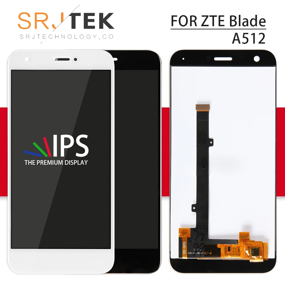 

Srjtek 5.2" For ZTE Blade A512 LCD Display Touch Screen Digitizer Sensor Assembly 1280x720 For ZTE Blade A512 Display lcd