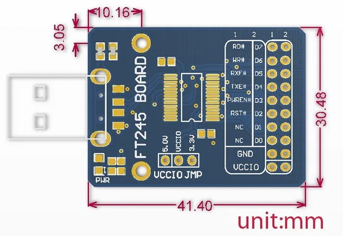 FT245-USB-FIFO-Board-type-A-size
