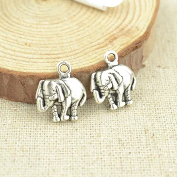 

30 pcs 16*13 mm Antique Tibetan Silver Charms Bracelet Necklace Pendant New Fashion Alloy charm Elephant 2361