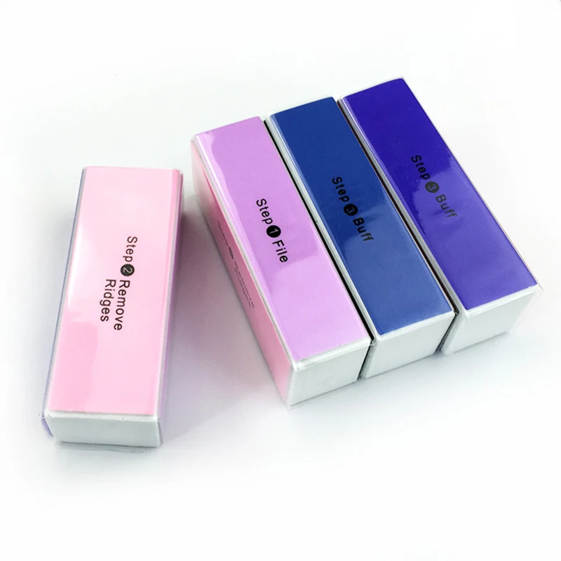 

4-Steps Nail Buffers File for UV Gel Grinding Sanding Block Polishing Colorful Pedicure Nail File Nail Art Design Tool