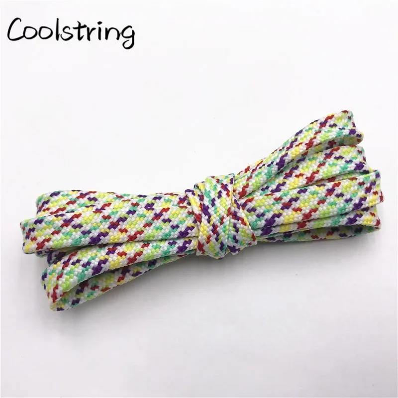 Coolstring Classic New 7mm Double Hollow Woven Lacets Women Sneaker Shoe Laces Casual Unisex Boots Shoelace Cordones Zapatilla