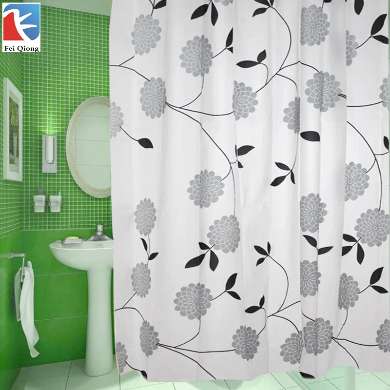 Feiqiong Brand 180X180CM Eco Friendly PEVA Bathroom Shower Curtains