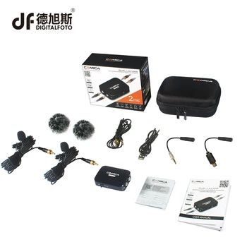

DIGITALFOTO COMICA CVM-D03 Dual head Lavalier removeable Smartphone dslr camera Microphone Mic recorder for Interview meeting