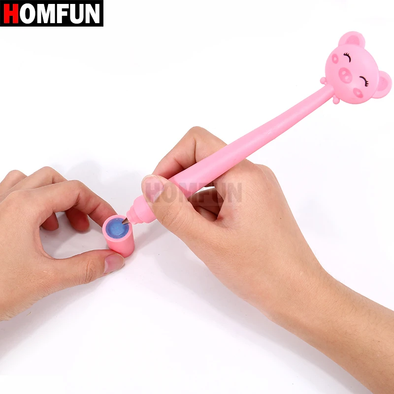 HOMFUN вышивка ручка с бриллиантом 5D DIY Вышивка с узором из бриллиантов мультфильм карандаш ручка со стразами шариковая ручка инструменты