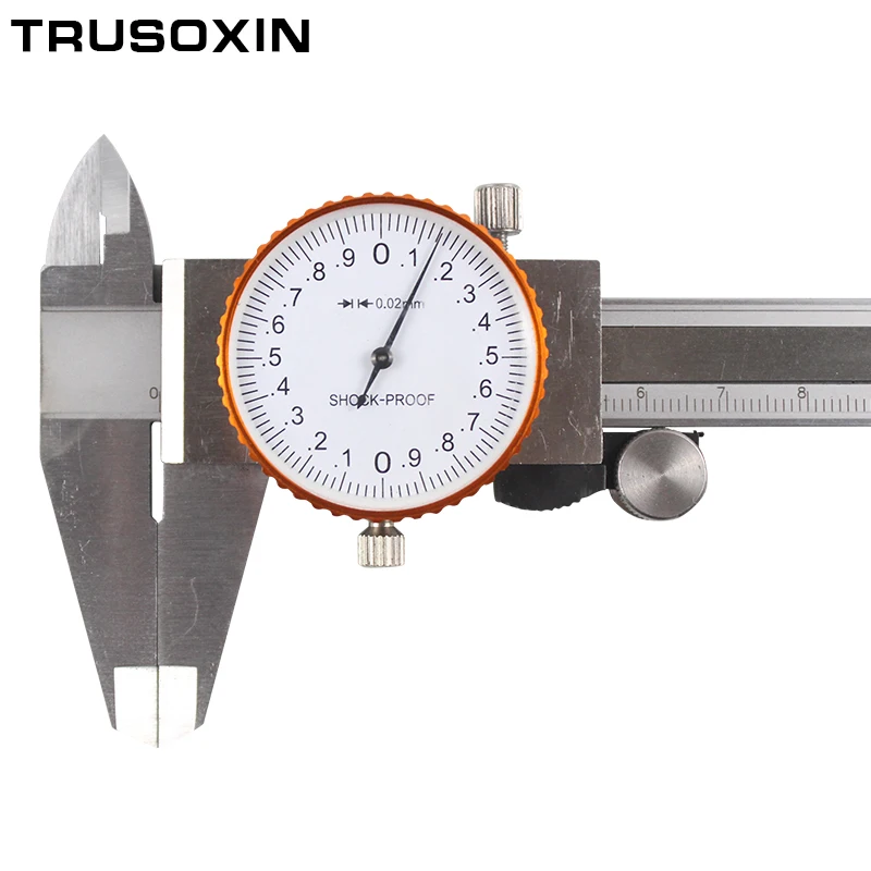 

New Dial Stainless Steel Metal Vernier Caliper Dial Caliper 0.02mm Shock Proof 150 mm Caliper Micrometer Gauge Measurement Tool