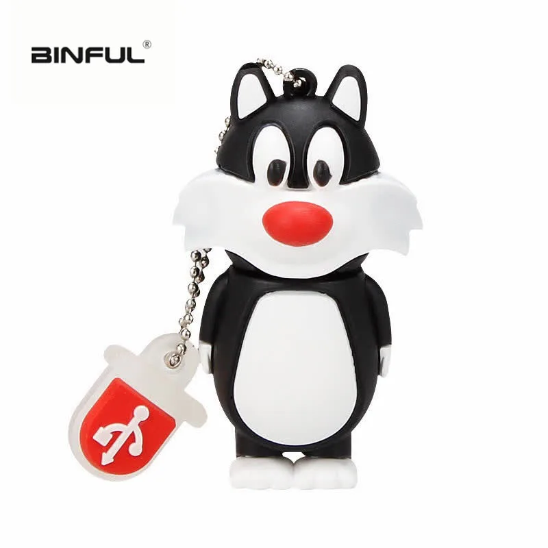 Мультфильм Кот/утка/Лев/Кролик/ворона животных серии флеш-диск usb 2,0 128 ГБ 8 ГБ 16 ГБ флеш-накопитель 32 Гб 64 Гб Флешка usb карта памяти