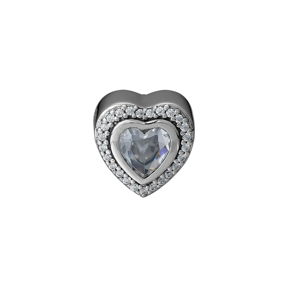

Pandulaso Sparkling Love Heart Autumn Beads for Jewelry Making Fit Women DIY Charms Bracelets 2018 Fashion Silver 925 Jewelry