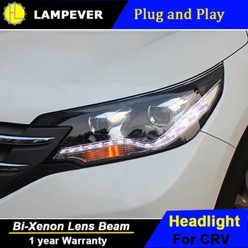 

HLC Car Styling Headlight For Honda CR-V CRV headlights 2012-2014 head lamp LED DRL front light Bi-Xenon Lens xenon HID