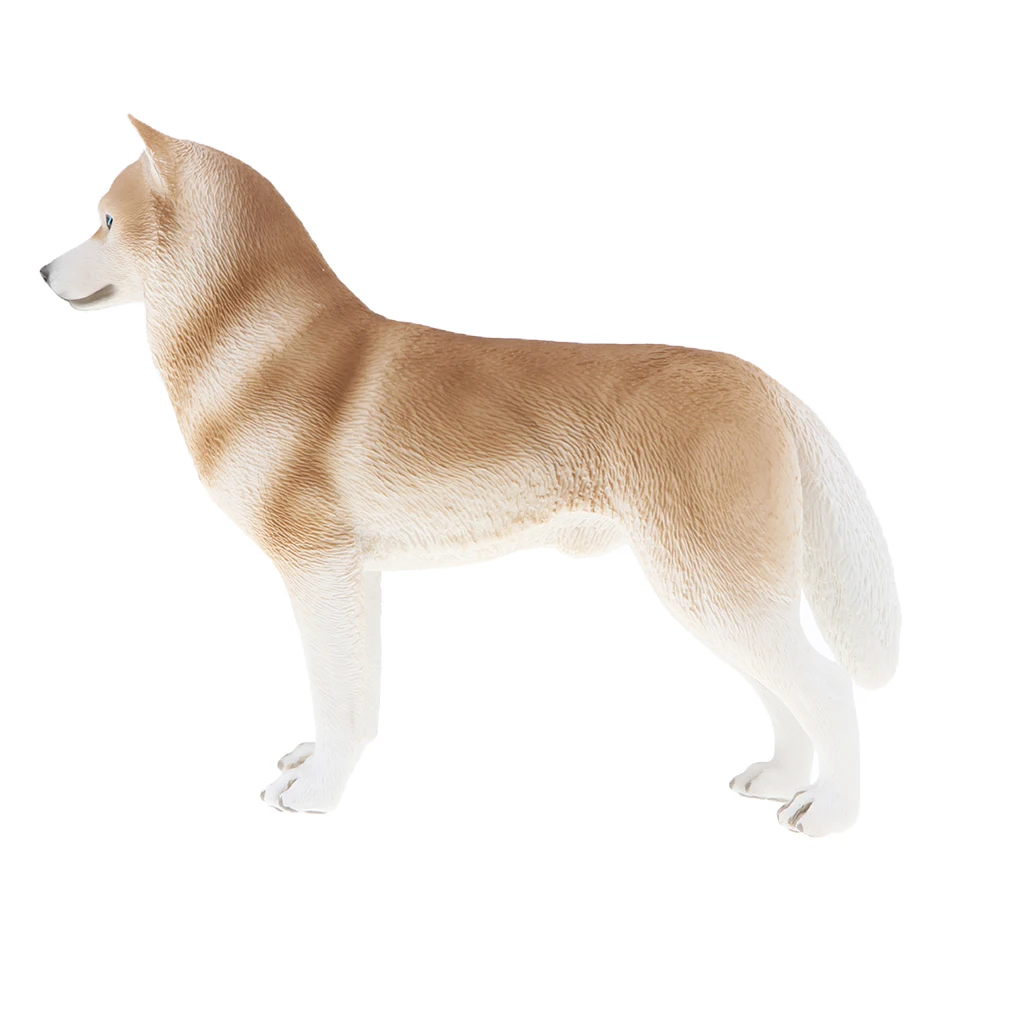 2pcs Plastic Realistic Animals Husky Dog Pet Action Figure Doll Toys Insect Playset Kid Toddler Learning Toys Decor Collectibles