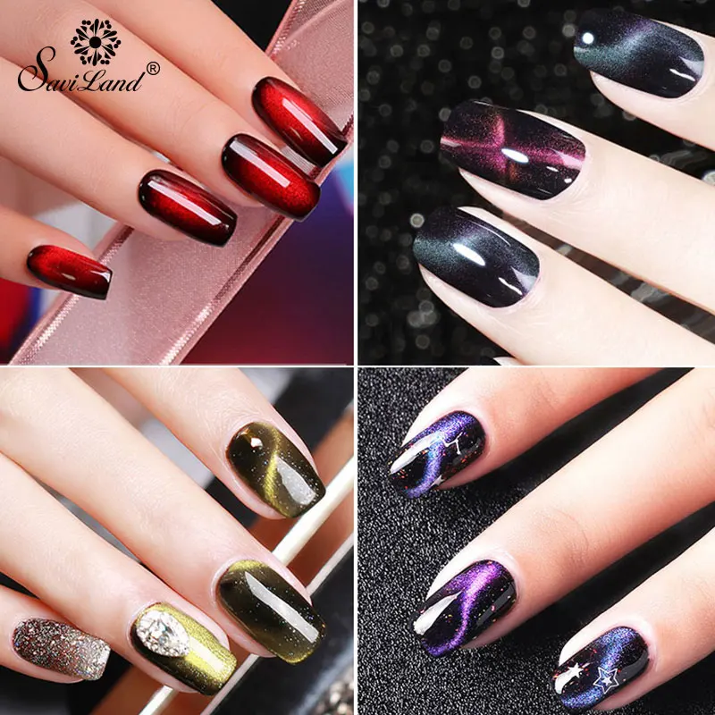 Saviland 2 шт./лот Магнитная 3D кошачий глаз гель лак для ногтей магнит Nail Art инструменты магнит для УФ лак для ногтей маникюр инструмент