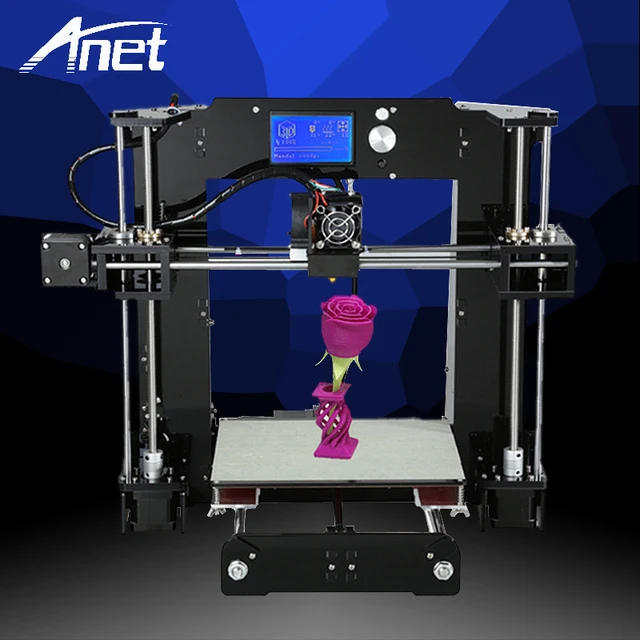 Cheap ANET Upgraded A6 3D Printer High Quality Desktop Prusa i3 High Precision Roll Kit Easy Assemble 16GB SD card LCD screen Hot Bed