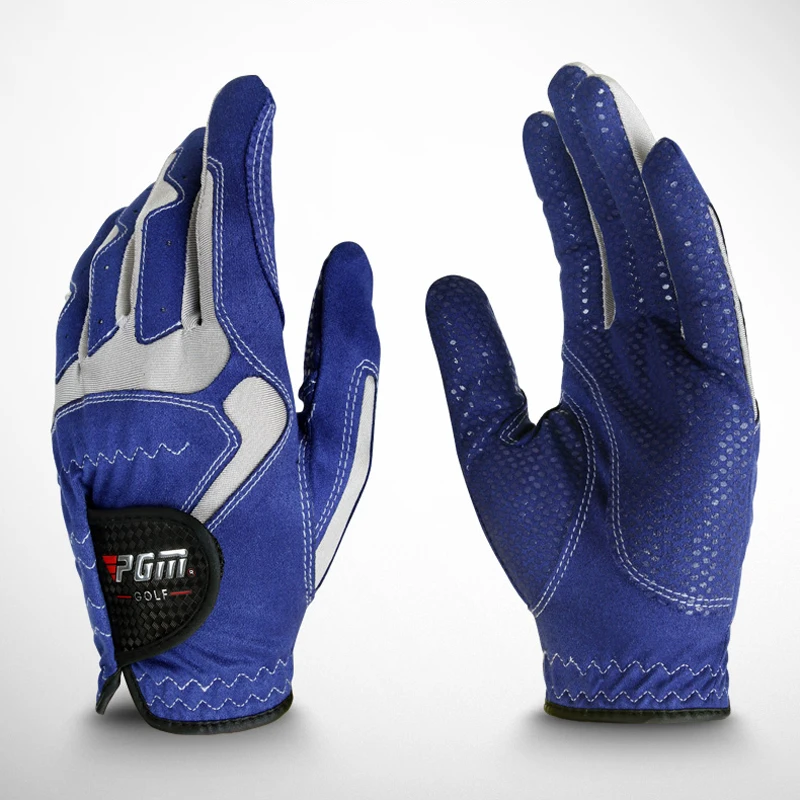 

GOLF GLOVES Men's Glove Micro Fiber Soft white blue gery 3color Left Hand Anti-skidding Non slip particles Breathable Golf Glove