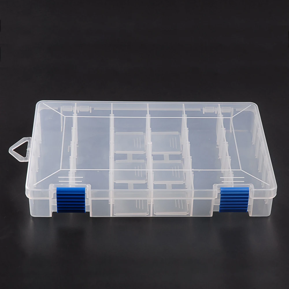 Smart 27.5*18*4.5cm Fishing Tackle Box Adjustable 6 Compartment Transparent Plastic Fishing Lure Box Carp Fishing Accessories