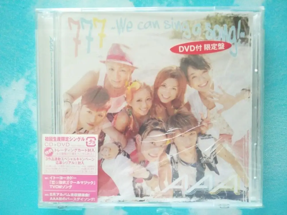 

Japanese Music CD Disc, AAA Male Group Singer, 777~We can sing a song, Pop Song Album Popular Music Book CD Used 95% New