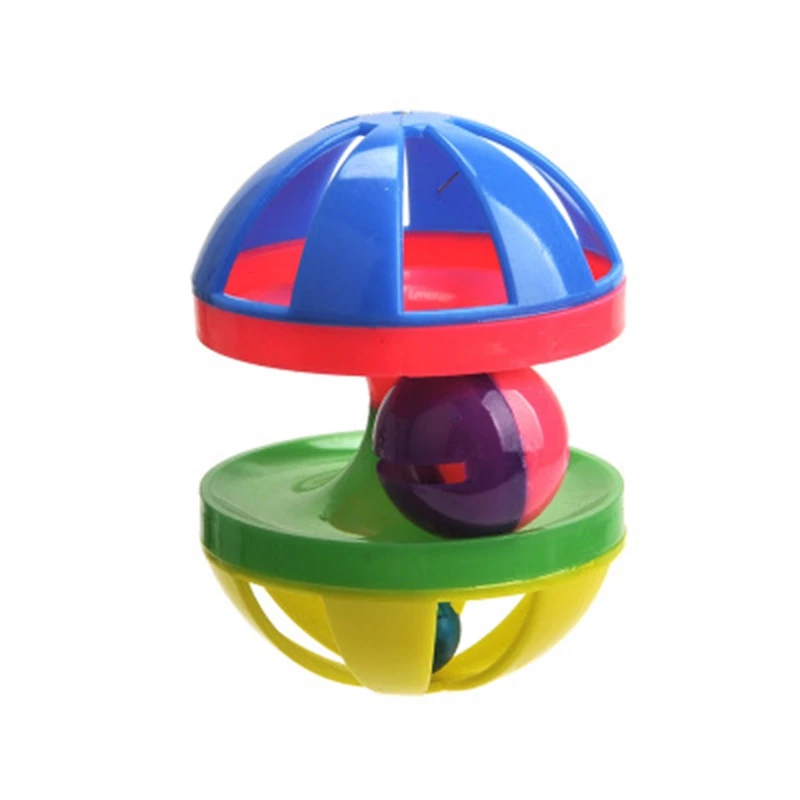 Funny Pet Cat Toy Hit Color Ball Double Bells Ball Vocal Cat Toy Alarm Ball Bell Squeak Toys For Dogs And Cats Products