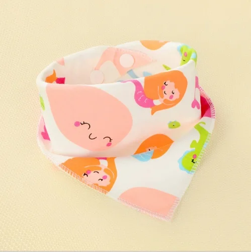 8 Patterns Newborn Baby Boy Girls kids Bibs Waterproof Saliva Handkerchief Towels Feeding Bandana - Цвет: mermaid