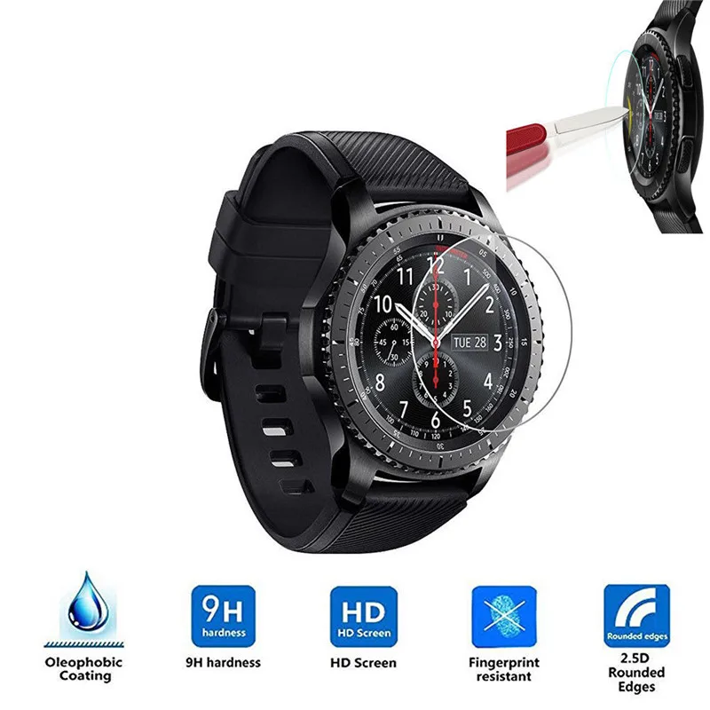 For Samsung Gear S3 S4 S2 2 R380 Classic Tempered Glass