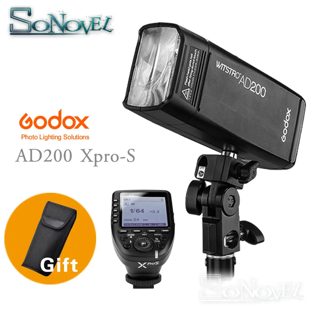 Вспышка Godox AD200 200Ws TTL GN60 HSS встроенный беспроводной передатчик 2 4G и Xpro C/N/F/S/O для Canon