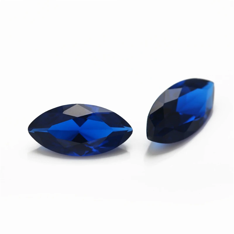 Фото Размер 3x6mm ~ 8x16mm 106 #109 #120 #113 # синий камень Maquise форма синтетический шпинель драгоценный камень для изготовления ювелирных изделий №3