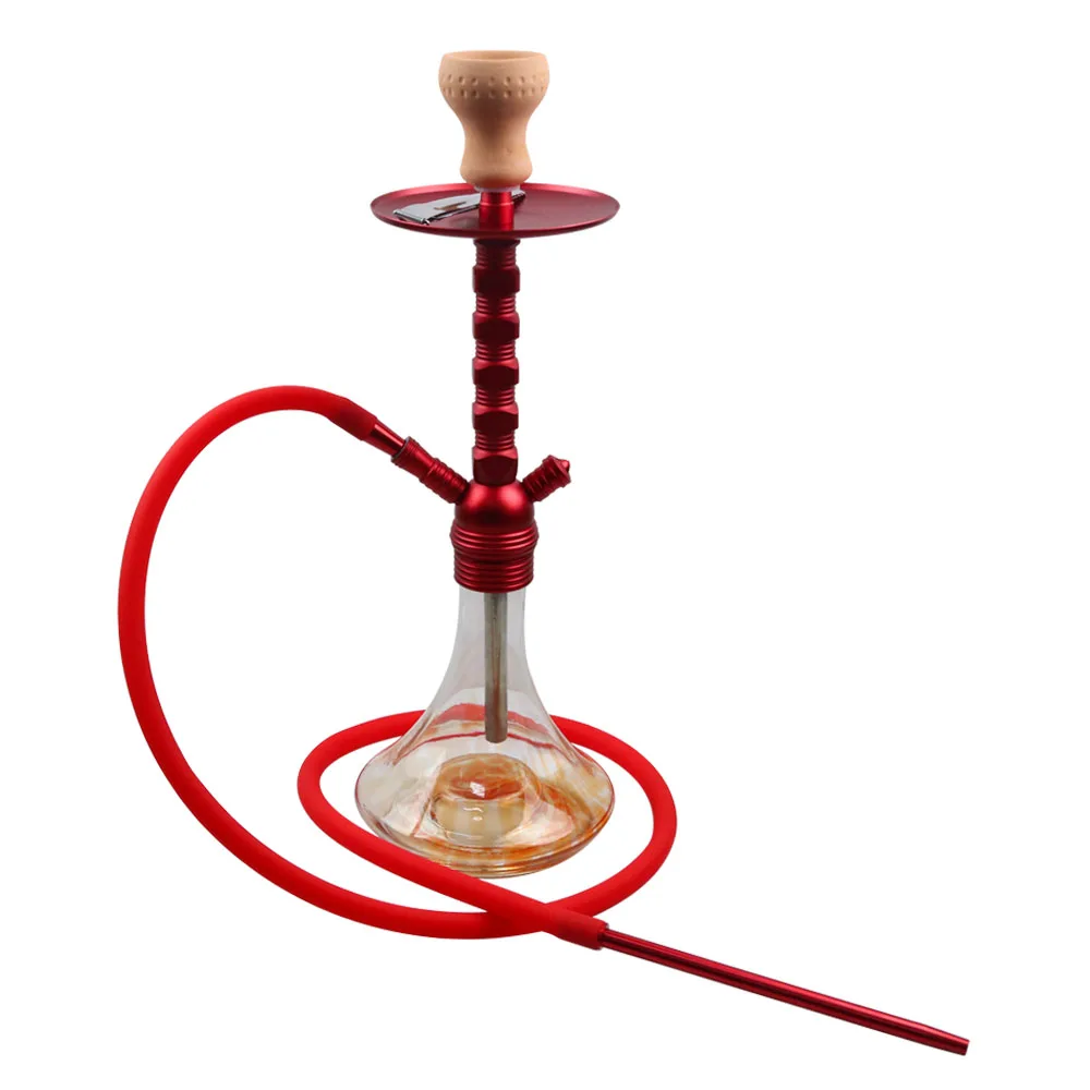 SY Новое поступление керамический металлический кальян для курения-кальян набор труб арабский Водопровод набор с чашей для кальяна вечерние аксессуары для курения - Цвет: Red