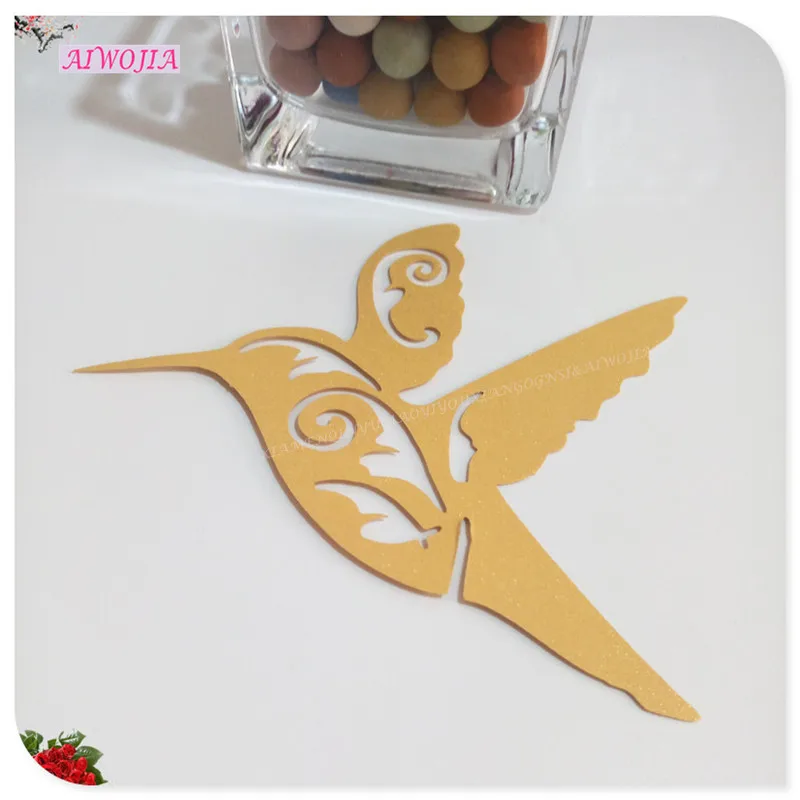100 шт. полые бумажные Летающие птицы для украшения свадьбы|laser cut|name decorationname place |