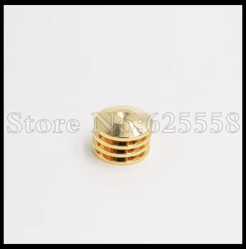 

4PCS 5MM Gold Plated Speaker Spike Mat Base Pad Shoe Isolation Amp cone speaker pad