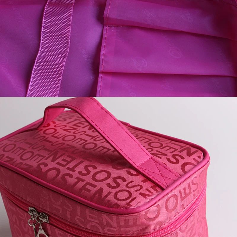 2021 Letters Cosmetic Bag Women Fold Waterproof Toiletry Kit Wash Necessaire Travel Organizer Bag Professional Make up Bags CQ95 4