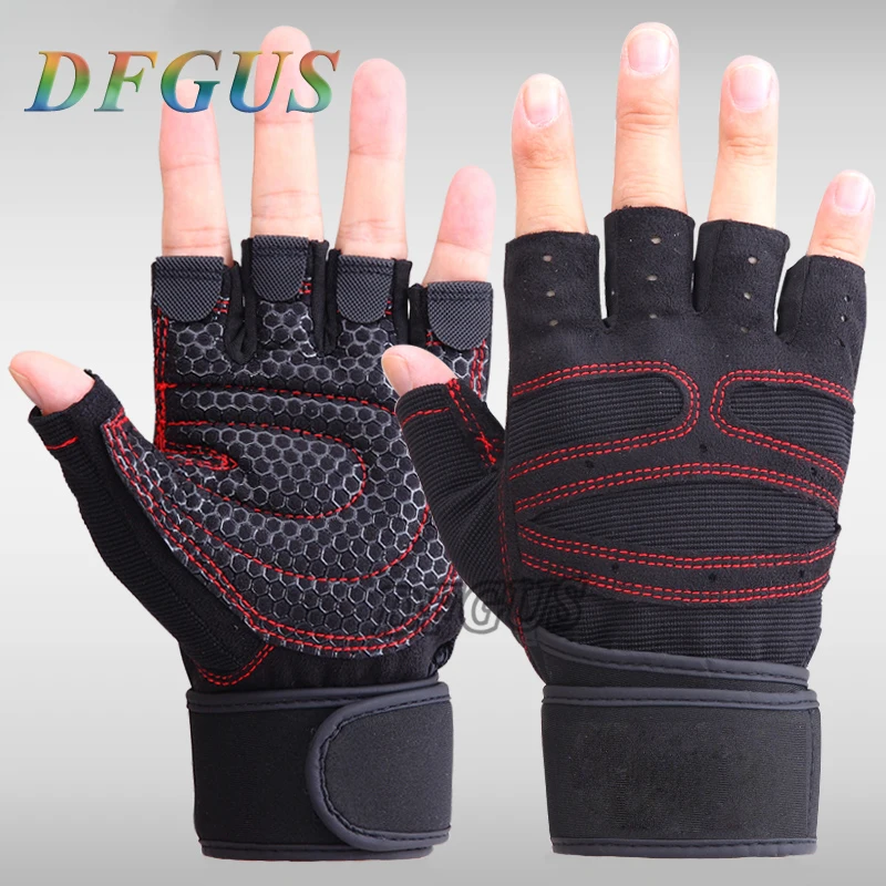 DFGUS Outdoor Men Gym Gloves Body Building Sport Fitness Gloves