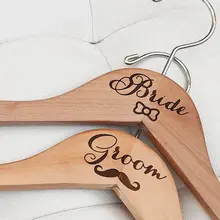 Персонализированные Жених невесты вешалка для свадебного платья выгравированное Имя Свадебные украшения на заказ свадебные принадлежности для подарка