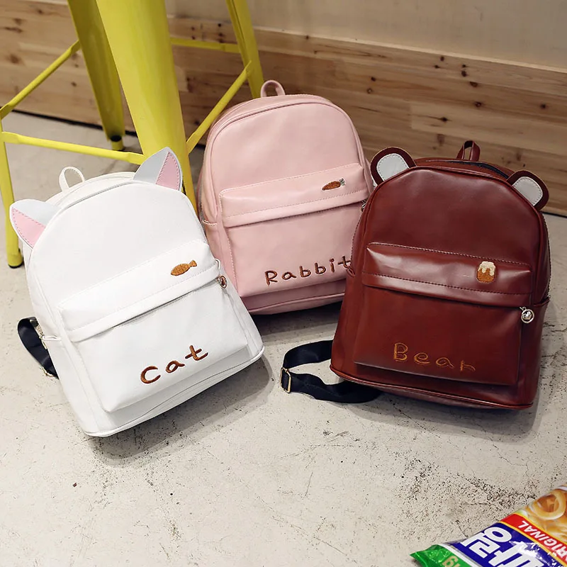 

cat rabbit bear backpack woman male fashion New Kanken Kawaii Cute Canvas Backpacks Female School Bag Pack Sac A Dos Femme
