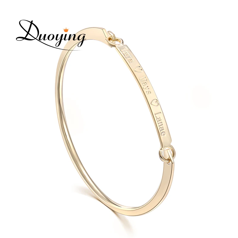 DUOYING-40-4-mm-Gold-Bar-Bangle-Bracelet-Custom-Name-Copper-Bracelet-Personalize-Initial-Engrave-Name