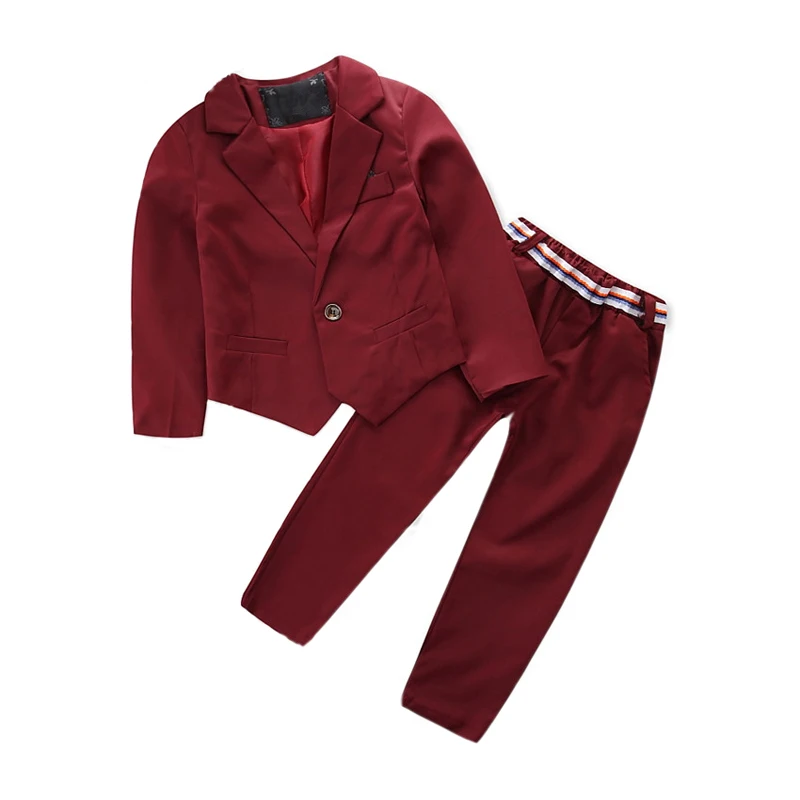 

2PCS Boys Blazers Casual Kids Jacket Suits Elastic Waist Children Outwear Fit Height 80-140 CM Baby Clothes News Spring&Autumn