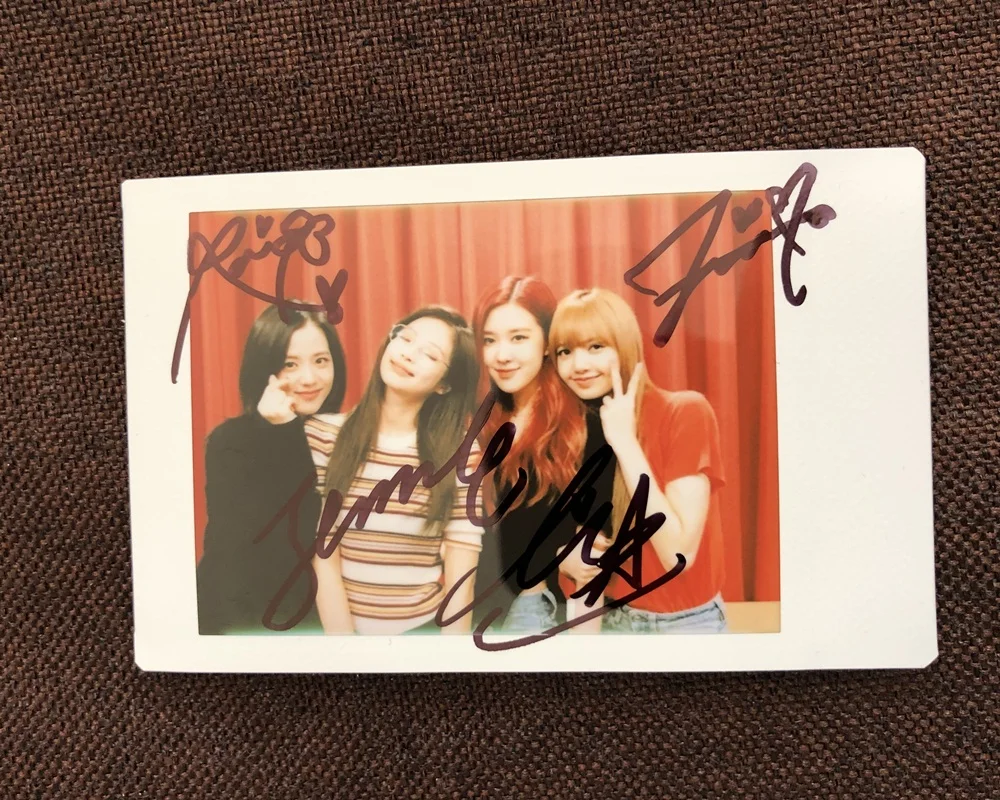 Ручная подписка BLACKPINK autographed KILL THIS LOVE Polaroid 3 дюйма k-pop 4Y1