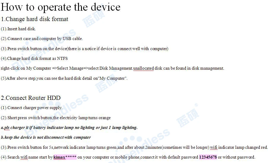 2pcslot Wireless wifi storage hard drive in hdd enclosure wifi storage hard drive USB3.0  (13)