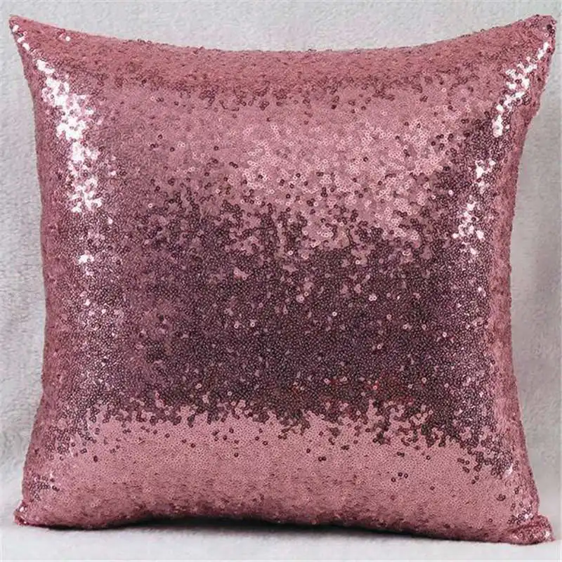 Solid Color Glitter Sequins Throw Pillow Case Cafe Home Decor Cushion pillow cover 40x40 pillow cases home decor #3o10#f (6)