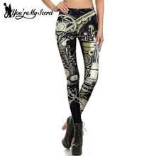 [Ты мой секрет] циферблат механических тренировки стимпанк Леггинсы для женщин Для женщин 3D Печать Лето Шестерни тонкий Для женщин пикантные женские леггинсы Брюки для девочек