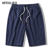 MFERLIER летние Шорты мужское хлопковое белье 5XL 6XL 7XL 8XL 4 цвета дышащие повседневные мужские шорты