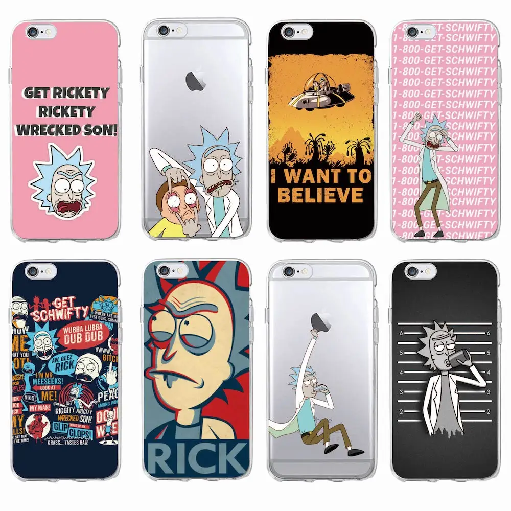 

For iPhone 11 Pro 7 7Plus 6S 5 5S 8 8Plus X XS Max Rick And Morty Funny Cartoon Comic Meme Soft Clear Phone Case Fundas Coque