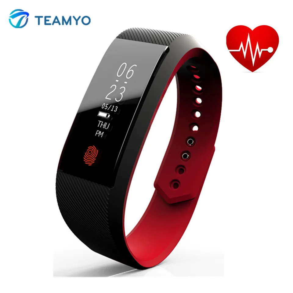 Teamyo 0 91 дюймов Смарт часы монитор частоты сердечных сокращений relogio cardiaco Smartband