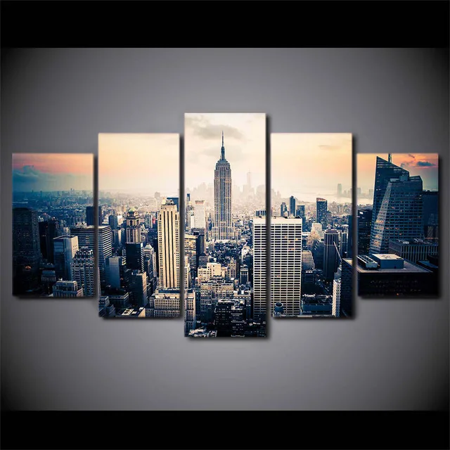 

HD Printed Pictures Frame Motorcycle Canvas Painting Home Wall Art Decor 5 Piece Movie Landscape Eagle Flag Poster PENGDA