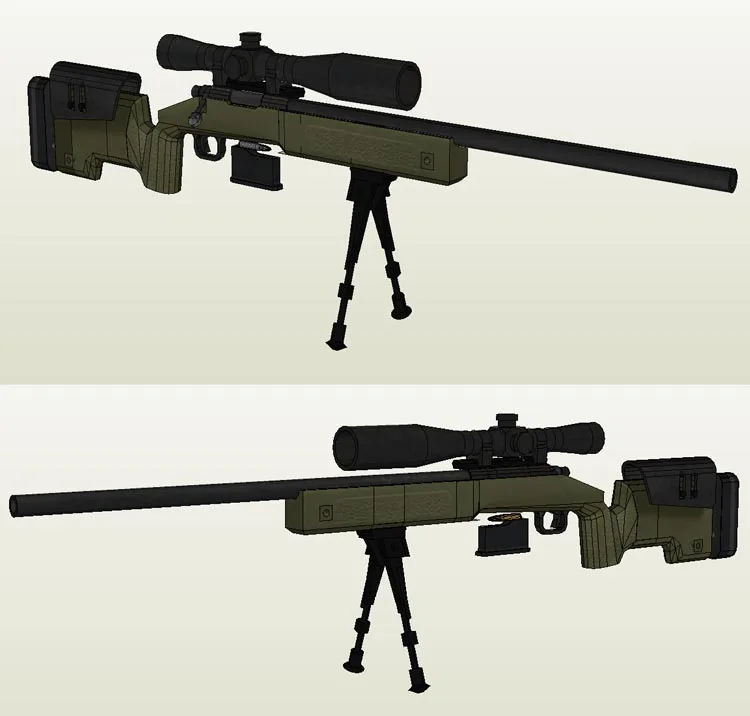 Пистолет M40a3 снайперская винтовка 3D бумажная модель не может быть выпущена