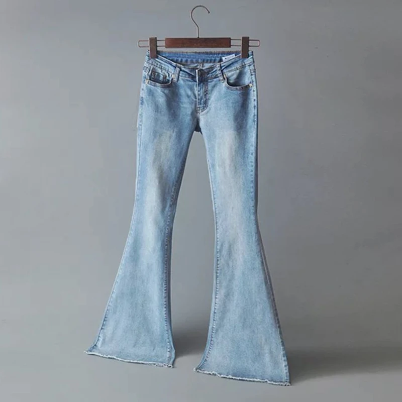 MONERFFI, модные женские свободные джинсы с высокой талией и широкими штанинами, обтягивающие узкие расклешенные брюки, джинсы, Ретро стиль, расклешенные брюки, Стрейчевые брюки
