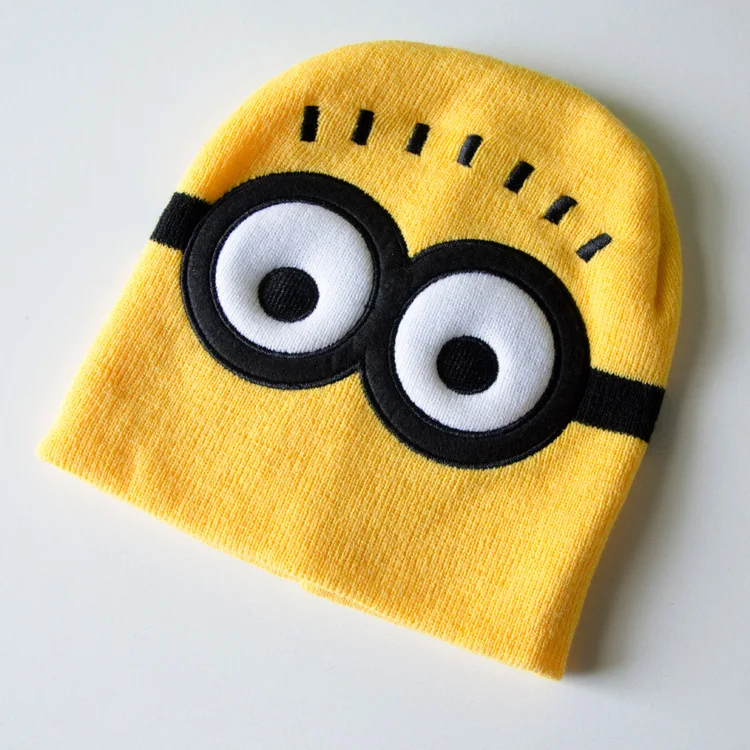 Cartoon Minions Hats Glove Set 
