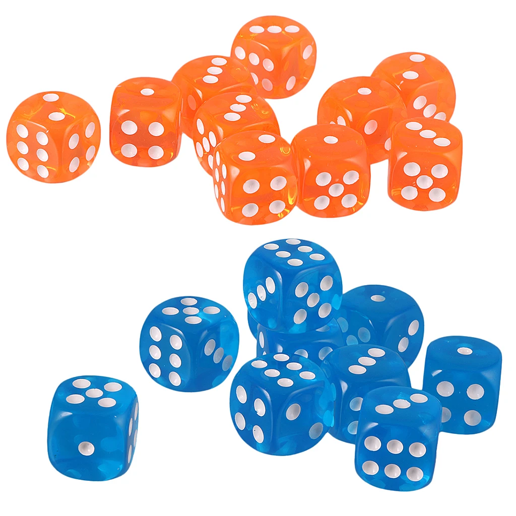 20PCS Polyhedral Dice Set for Dungeons & Dragons Dice Cup Game Board Game White Dot Dice Set