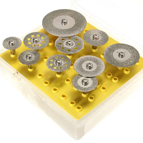 10pcs Diamond Cutting Discs Cut-off Wheel Set For Dremel Rotary Tool NEW