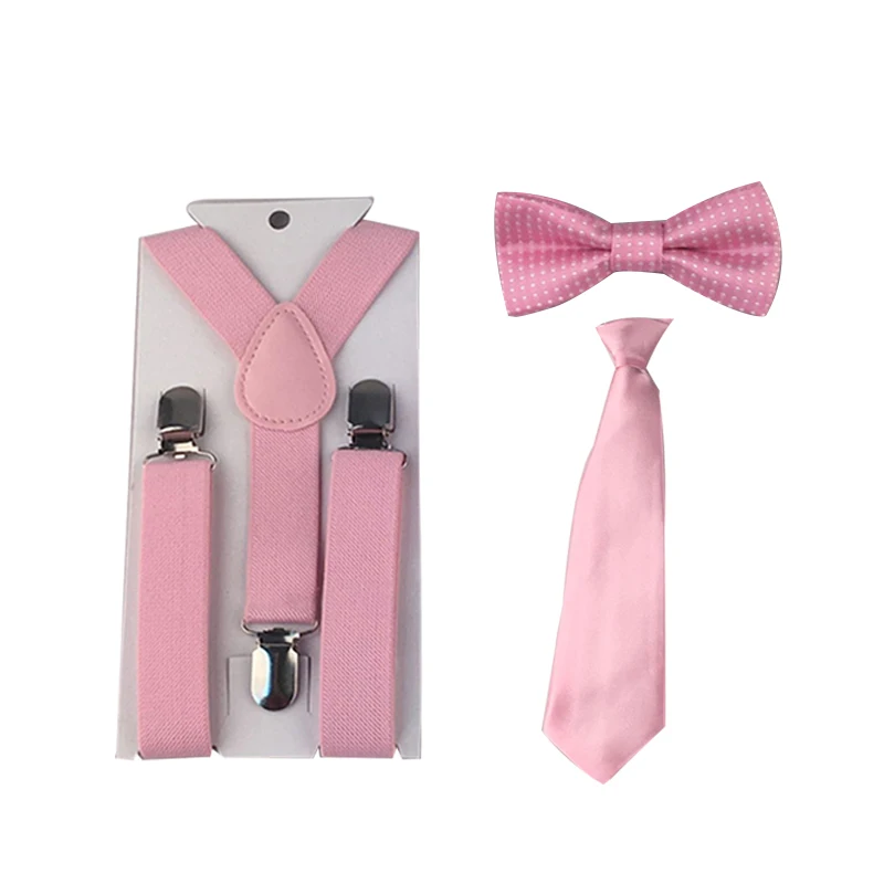 Baby Boy Toddler Butterfly Bowtie + Suspender Set Solid Color Ties Party TR0007 bow tie