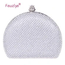 Fawziya Handtasche Braut Halbmondform Kupplung Geldbeutel Für Frauen Mini Kristall Clutch Abendtasche